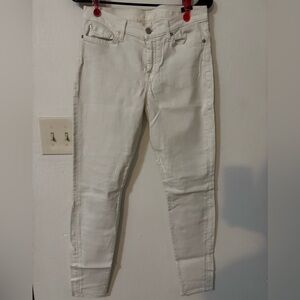 7 For All Mankind Women's Off-White Skinny Jeans